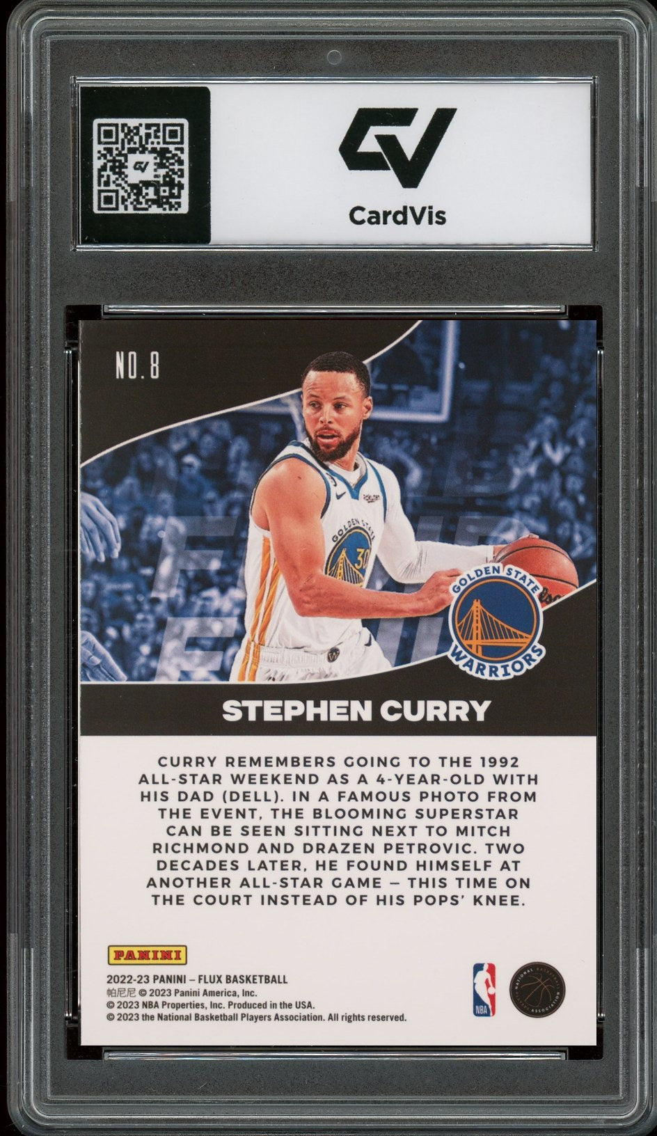 2022 Panini Flux #8 Stephen Curry Fluid Graded 10 Gem Mint - Back