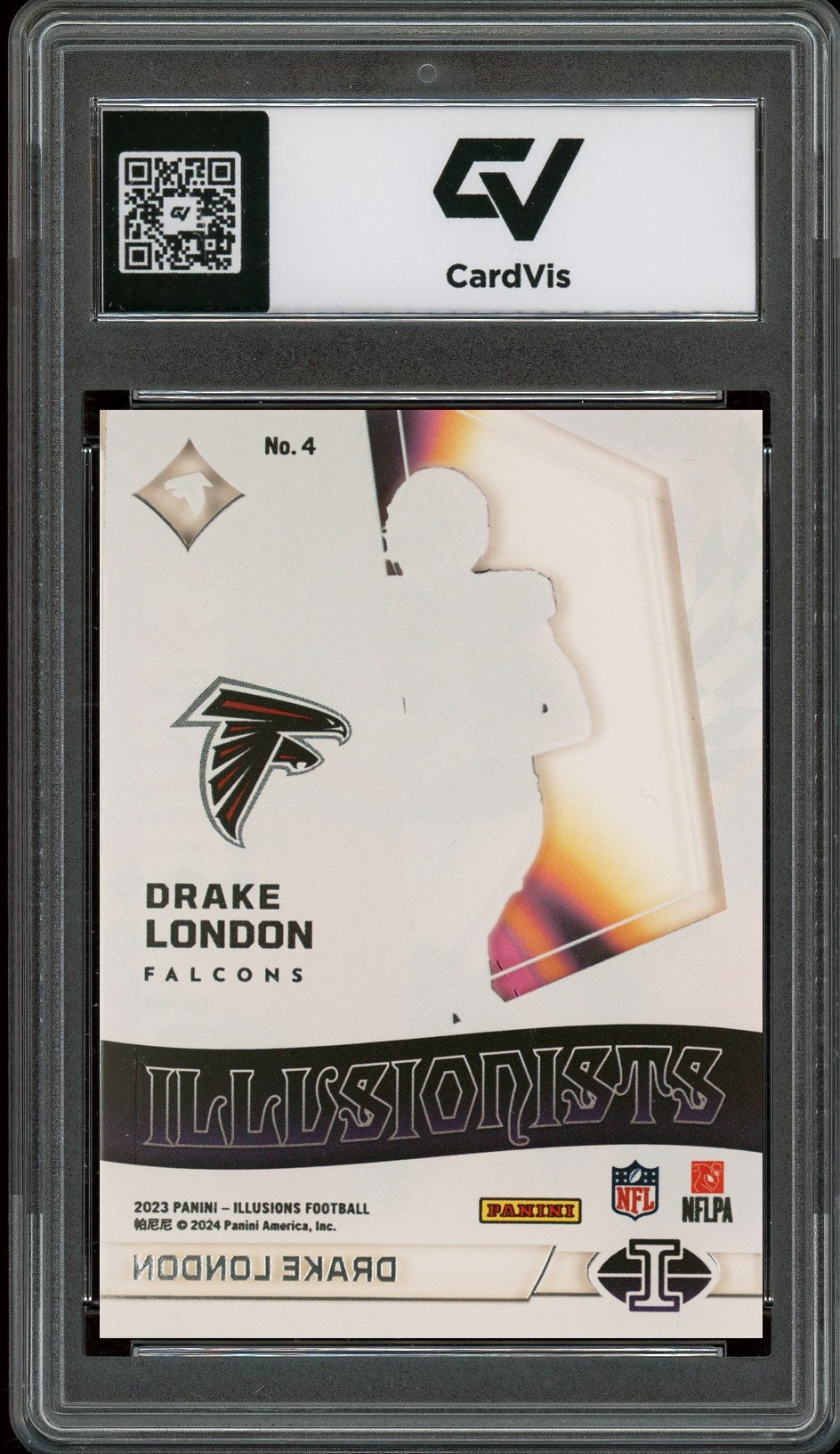 2023 Panini Illusions #4 Drake London Illusionists Graded 10 Gem Mint - Back