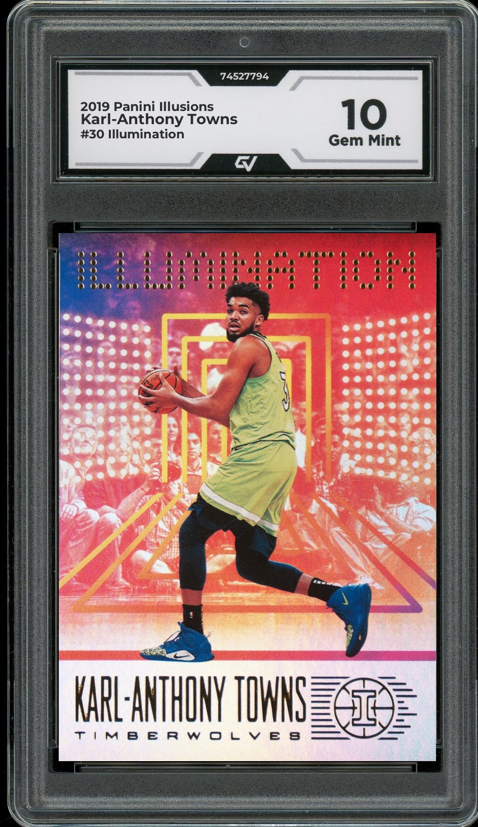 2019 Panini Illusions #30 Karl-Anthony Towns Illumination Graded 10 Gem Mint - Front
