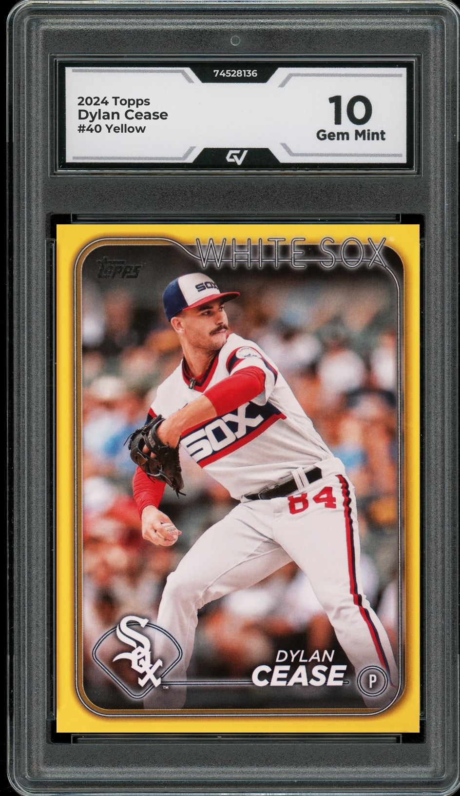 2024 Topps #40 Dylan Cease Yellow Graded 10 Gem Mint - Front
