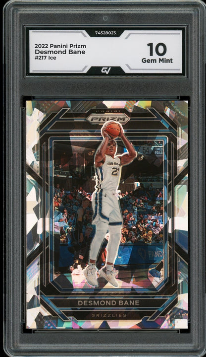 2022 Panini Prizm #217 Desmond Bane Ice Graded 10 Gem Mint - Front