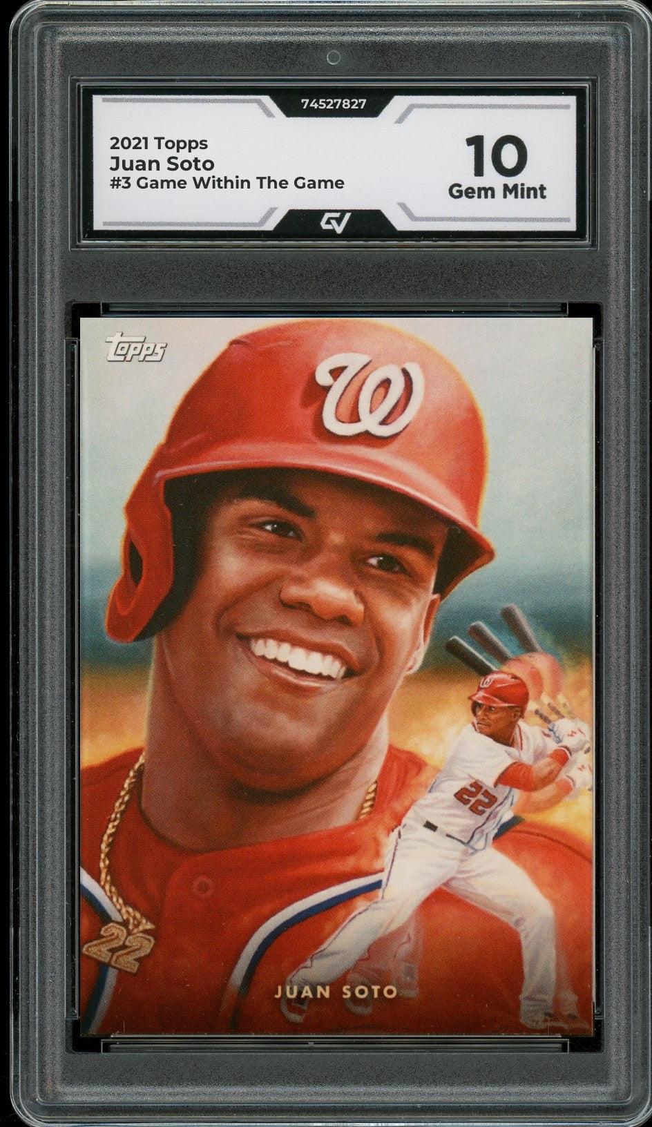 2021 Topps #3 Juan Soto Game Within The Game Graded 10 Gem Mint - Front