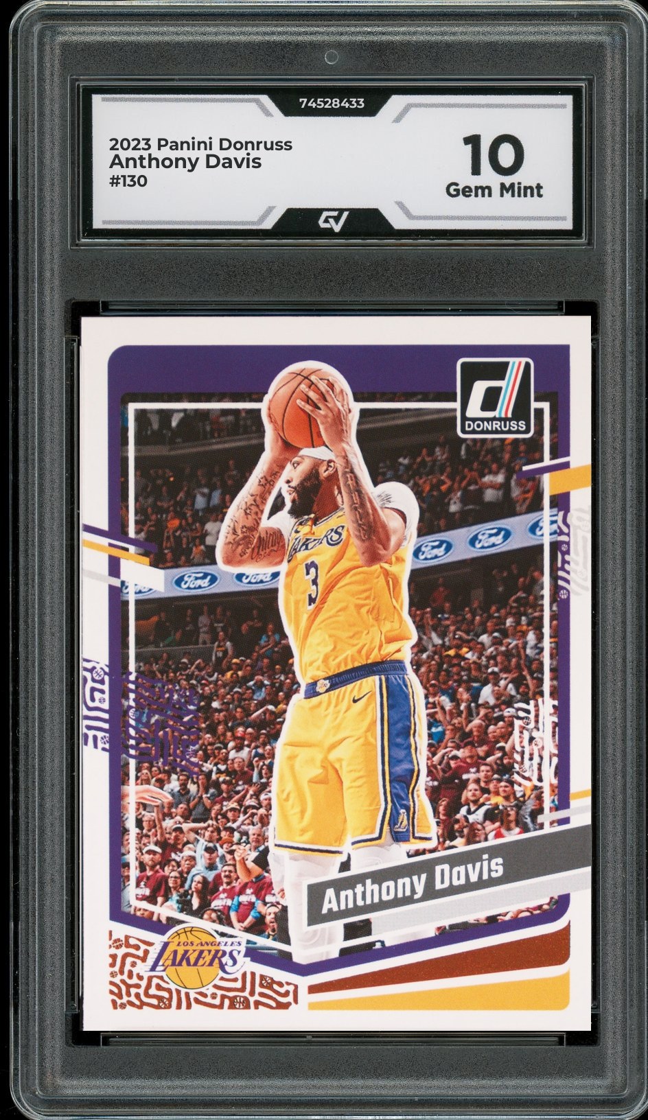 2023 Panini Donruss #130 Anthony Davis Graded 10 Gem Mint - Front
