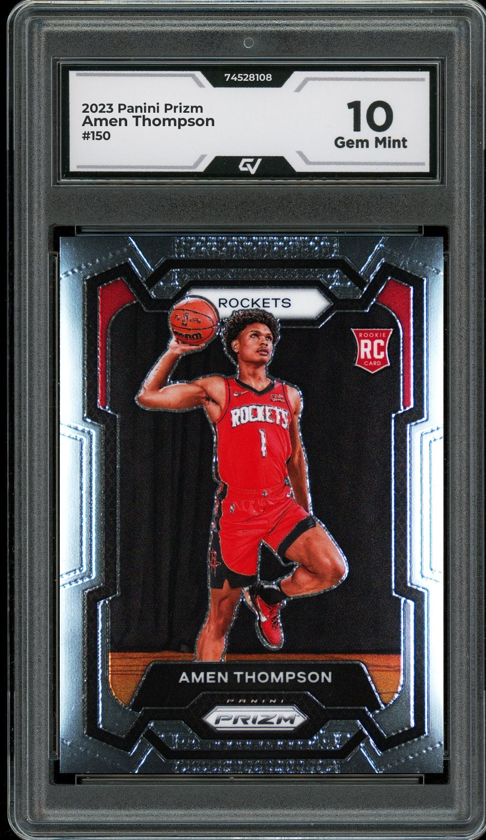 2023 Panini Prizm #150 Amen Thompson Rookie Card RC Graded 10 Gem Mint - Front