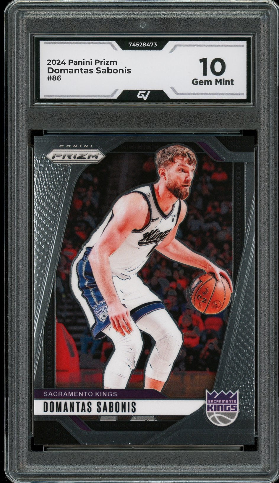 2024 Panini Prizm #86 Domantas Sabonis Graded 10 Gem Mint - Front