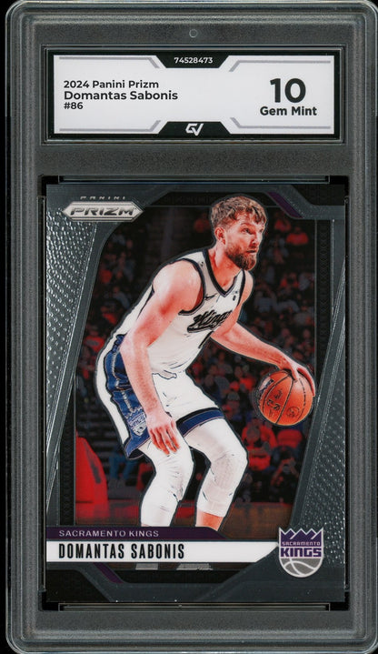 2024 Panini Prizm #86 Domantas Sabonis Graded 10 Gem Mint - Front