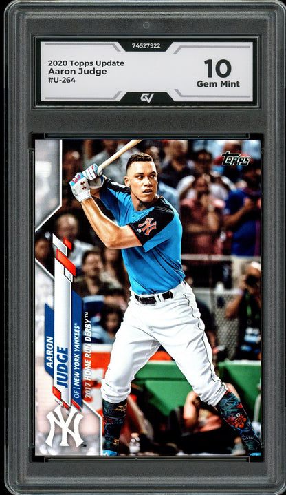 2020 Topps Update #U-264 Aaron Judge Graded 10 Gem Mint - Front