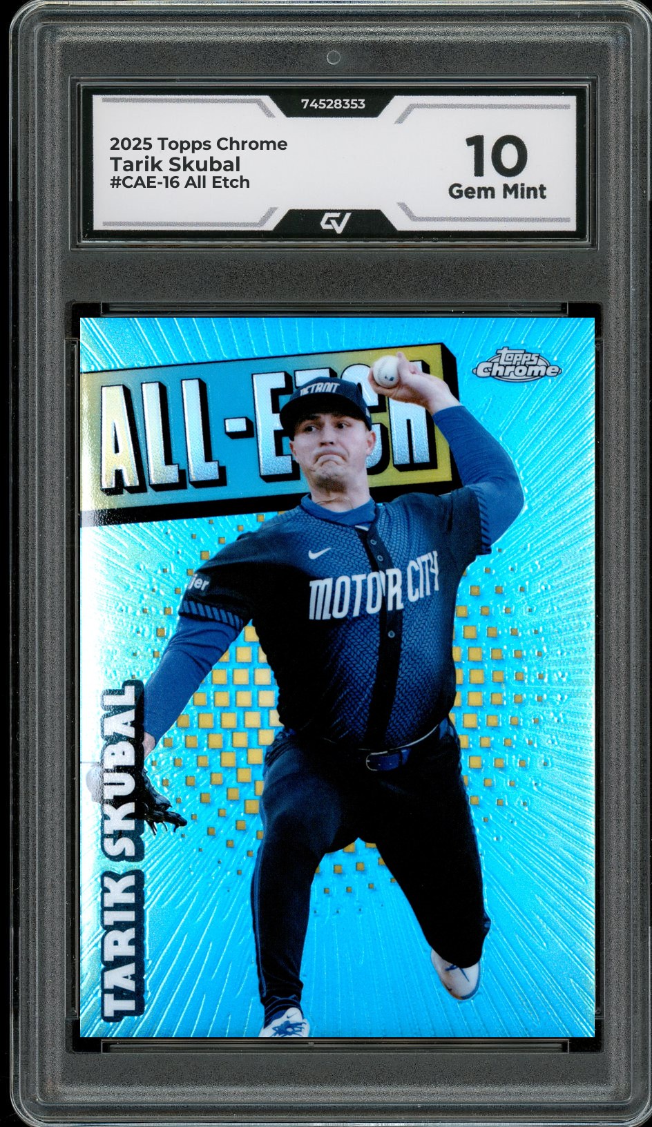 2025 Topps Chrome #CAE-16 Tarik Skubal All Etch Graded 10 Gem Mint - Front