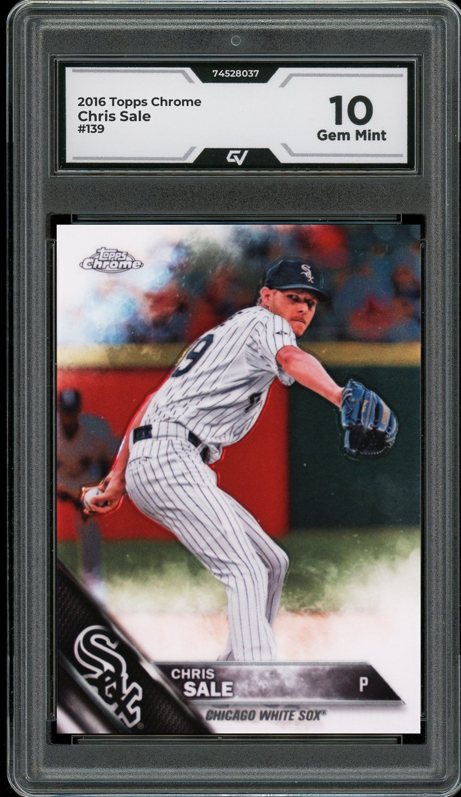 2016 Topps Chrome #139 Chris Sale Graded 10 Gem Mint - Front