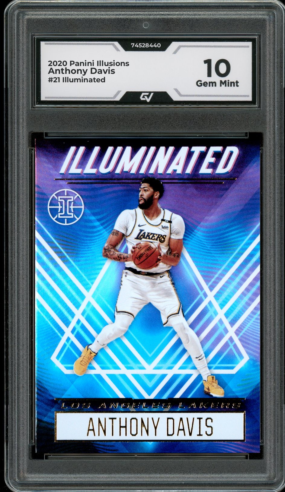 2020 Panini Illusions #21 Anthony Davis Illuminated Graded 10 Gem Mint - Front