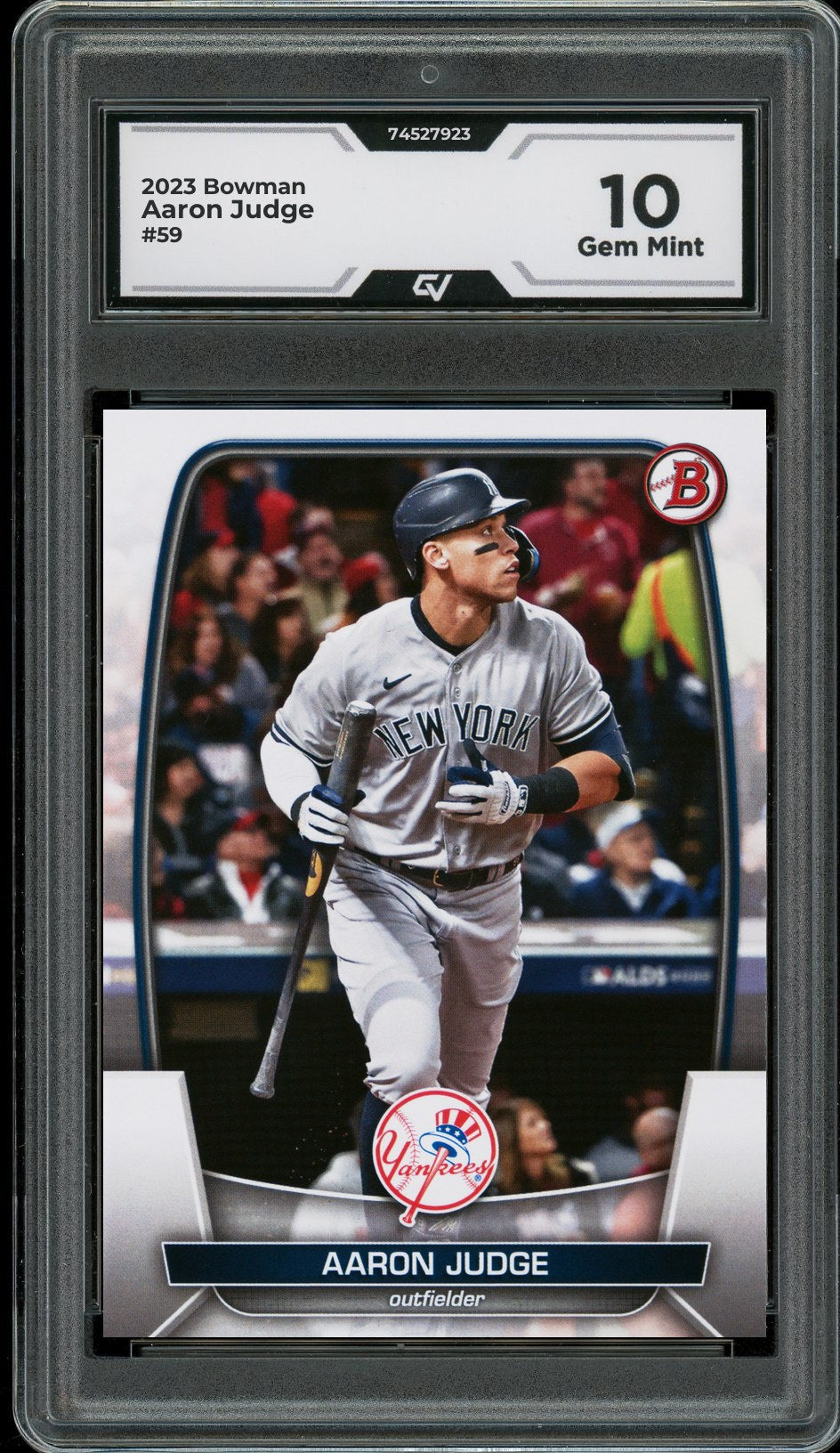 2023 Bowman #59 Aaron Judge Graded 10 Gem Mint - Front