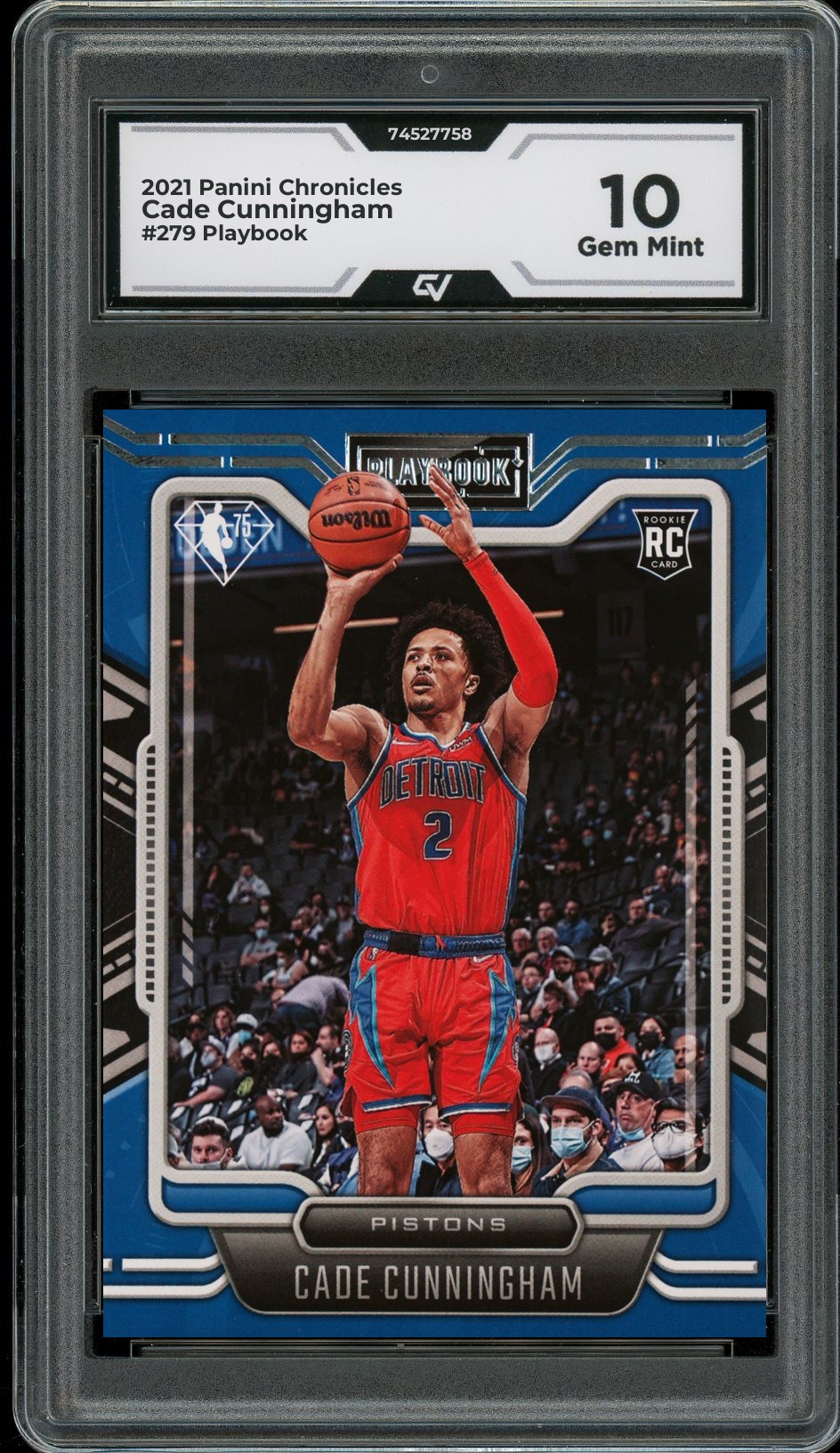 2021 Panini Chronicles #279 Cade Cunningham Playbook Graded 10 Gem Mint - Front