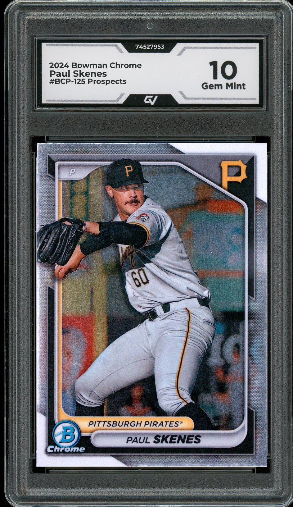 2024 Bowman Chrome #BCP-125 Paul Skenes Prospects Graded 10 Gem Mint - Front