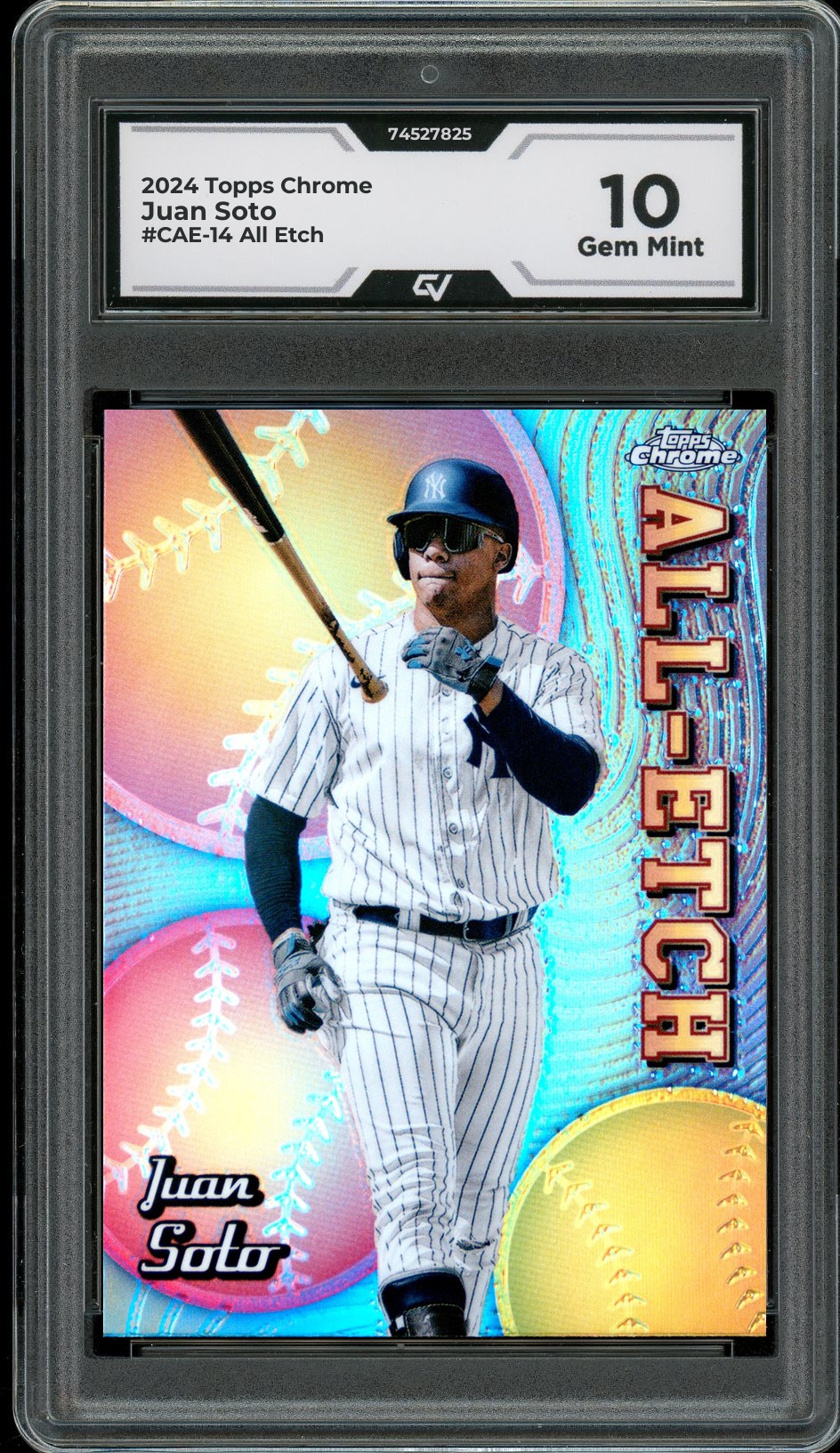 2024 Topps Chrome #CAE-14 Juan Soto All Etch Graded 10 Gem Mint - Front