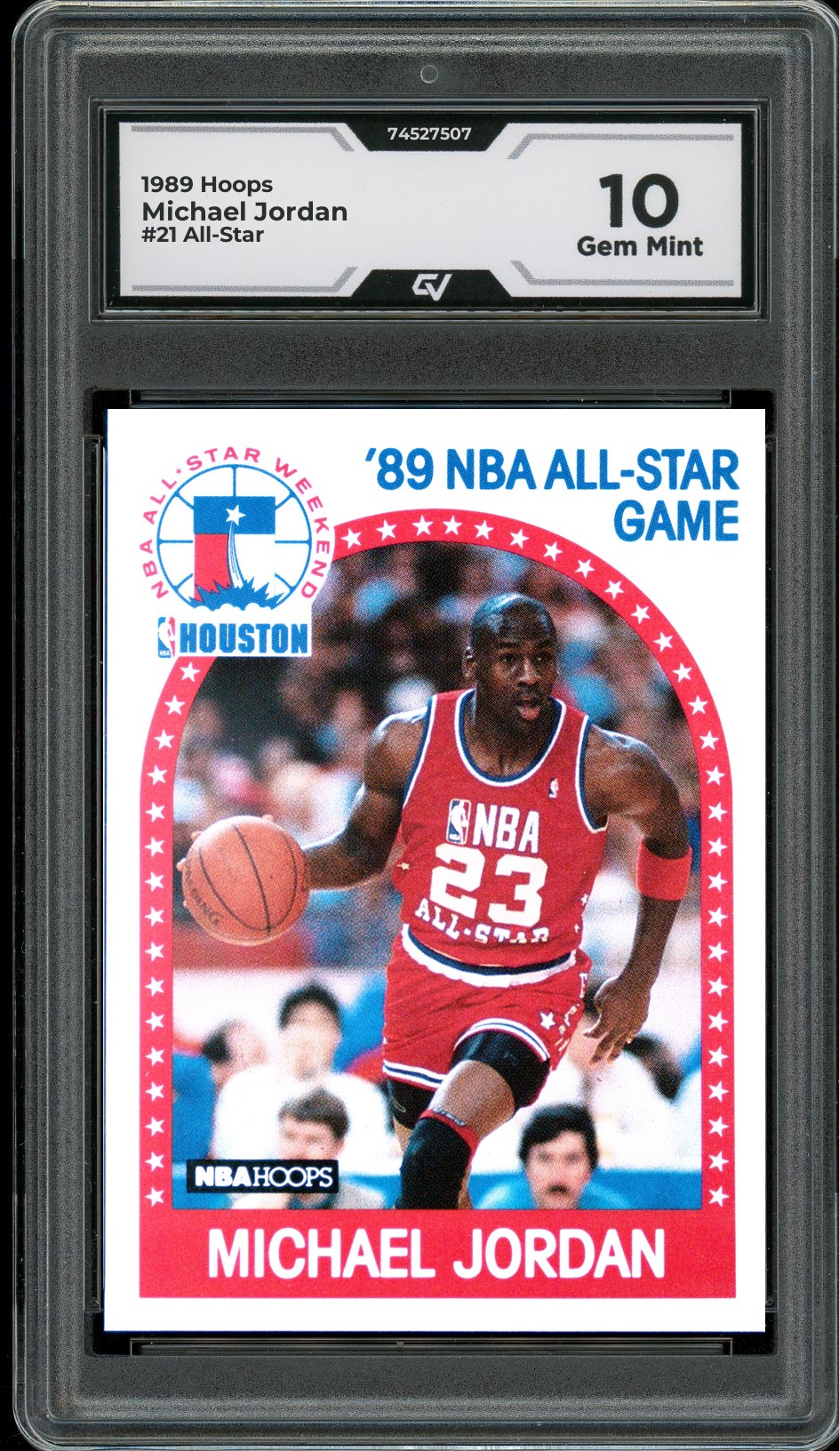 1989 Hoops #21 Michael Jordan All-Star Graded 10 Gem Mint - Front