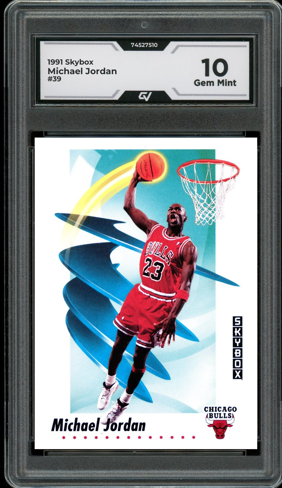 1991 Skybox #39 Michael Jordan Graded 10 Gem Mint - Front