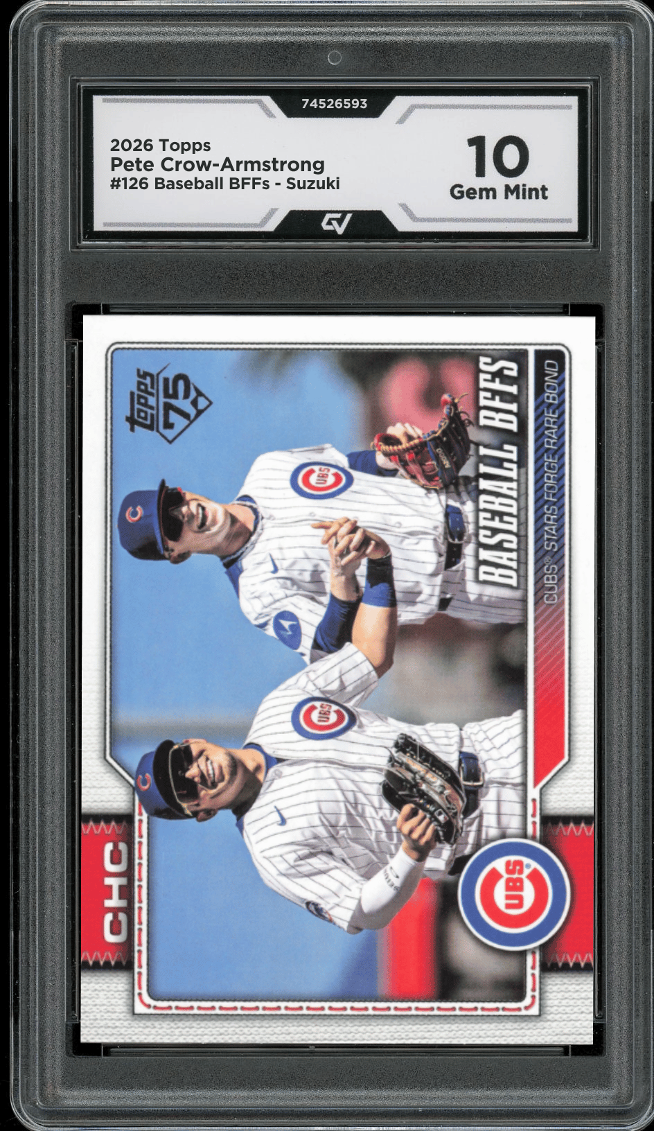 2026 Topps #126 Pete Crow-Armstrong Baseball BFFs - Suzuki Graded 10 Gem Mint