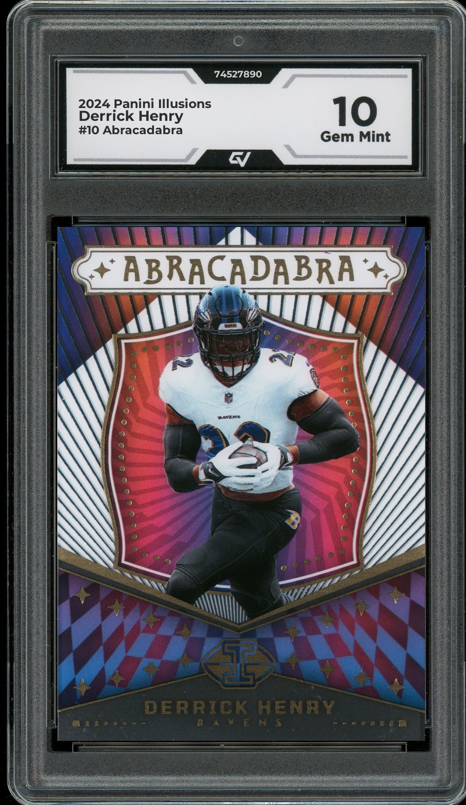 2024 Panini Illusions #10 Derrick Henry Abracadabra Graded 10 Gem Mint - Front