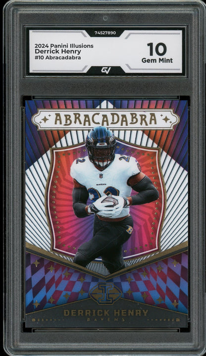 2024 Panini Illusions #10 Derrick Henry Abracadabra Graded 10 Gem Mint - Front
