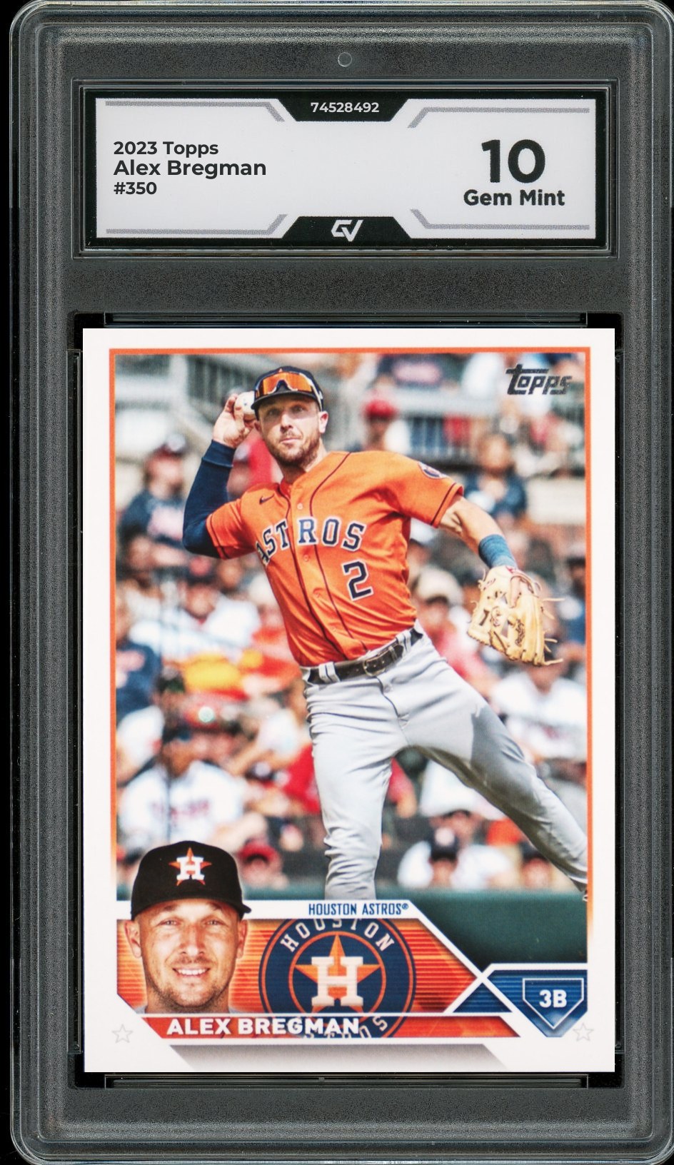 2023 Topps #350 Alex Bregman Graded 10 Gem Mint - Front