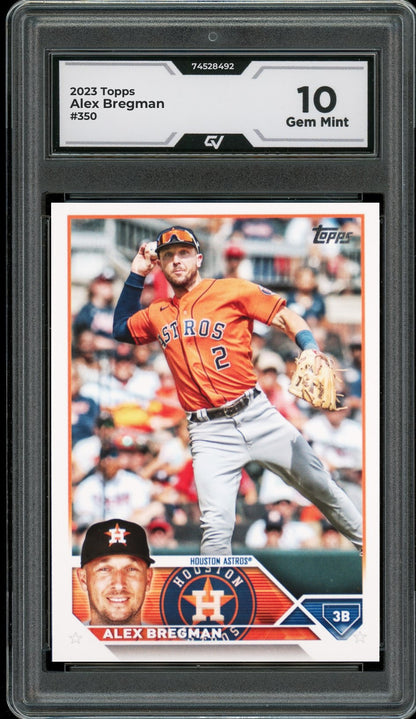 2023 Topps #350 Alex Bregman Graded 10 Gem Mint - Front