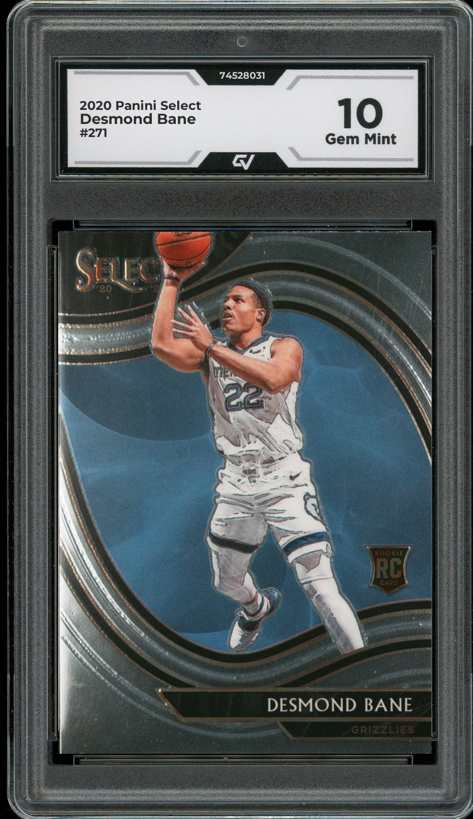 2020 Panini Select #271 Desmond Bane Rookie Card RC Graded 10 Gem Mint - Front