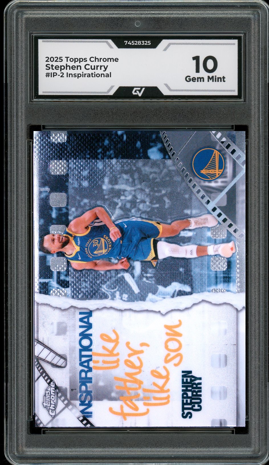 2025 Topps Chrome #IP-2 Stephen Curry Inspirational Graded 10 Gem Mint - Front