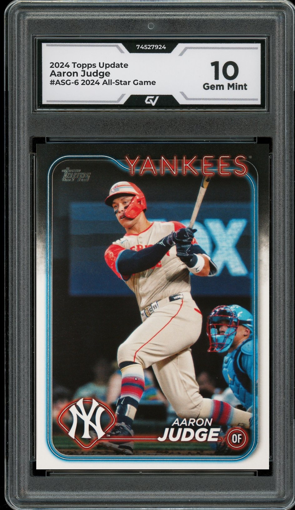2024 Topps Update #ASG-6 Aaron Judge 2024 All-Star Game Graded 10 Gem Mint - Front