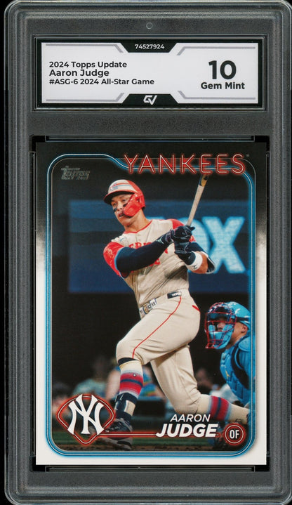 2024 Topps Update #ASG-6 Aaron Judge 2024 All-Star Game Graded 10 Gem Mint - Front