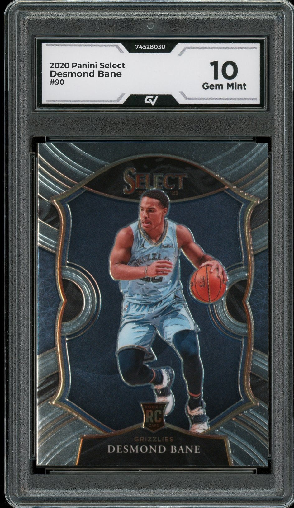 2020 Panini Select #90 Desmond Bane Rookie Card RC Graded 10 Gem Mint - Front