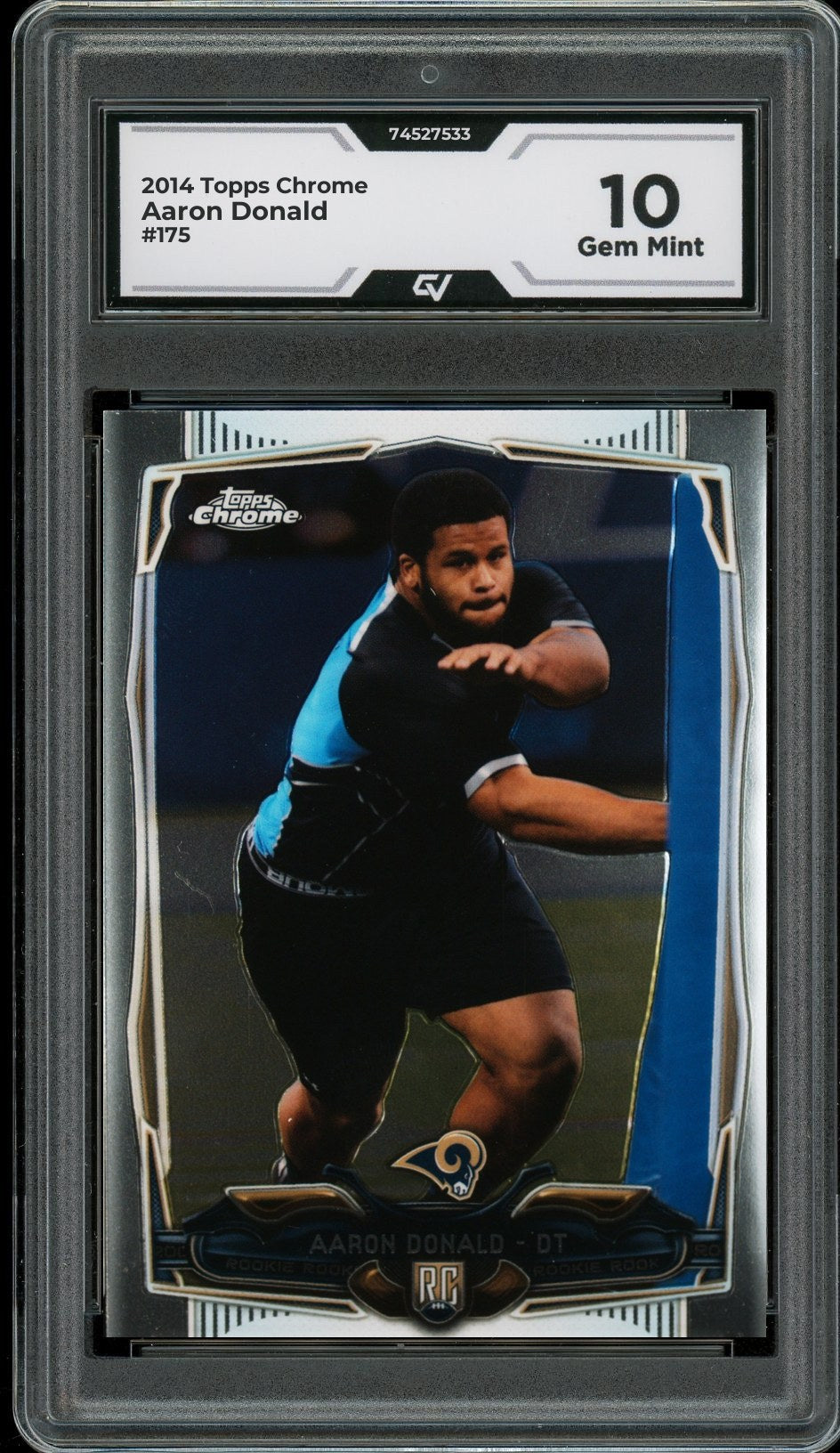 2014 Topps Chrome #175 Aaron Donald Graded 10 Gem Mint - Front