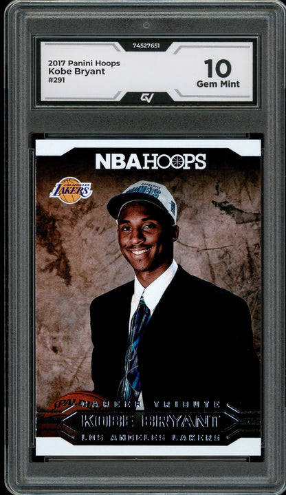 2017 Panini Hoops #291 Kobe Bryant Graded 10 Gem Mint - Front