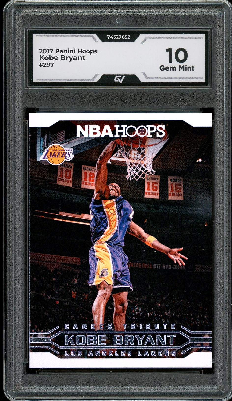 2017 Panini Hoops #297 Kobe Bryant Graded 10 Gem Mint - Front
