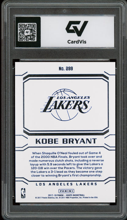 2017 Panini Hoops #299 Kobe Bryant Graded 10 Gem Mint - Back