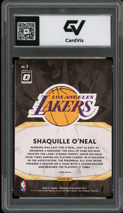 2020 Panini Donruss Optic Winner Stays #1 Shaquille O'neal Winner Stays-holo Graded 10 Gem Mint - Back