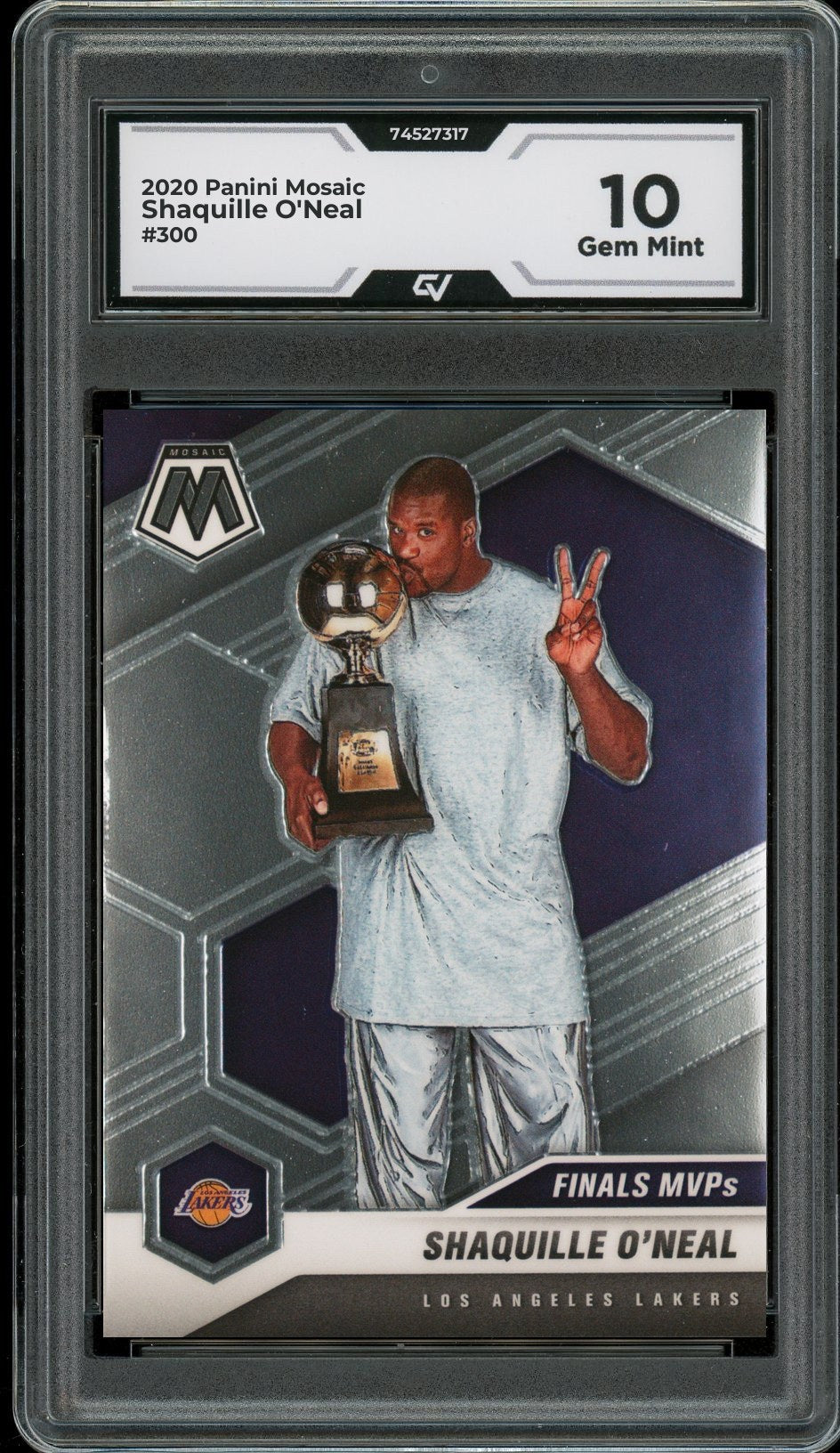 2020 Panini Mosaic #300 Shaquille O'neal Graded 10 Gem Mint - Front