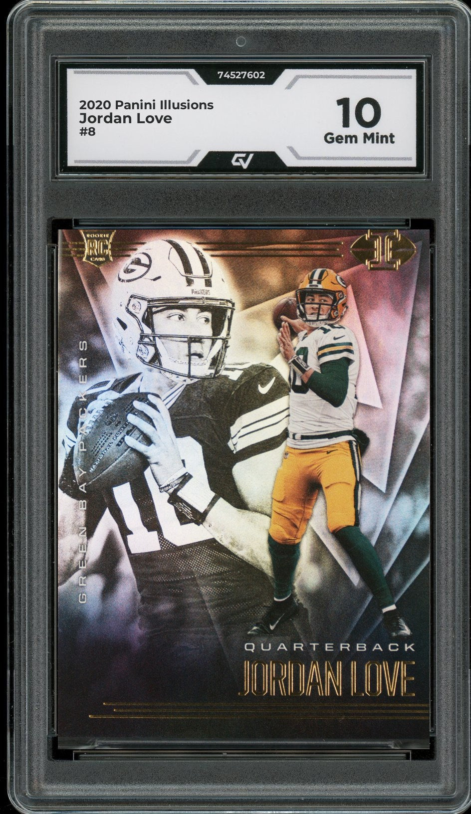 2020 Panini Illusions #8 Jordan Love Rookie Card RC Graded 10 Gem Mint - Front