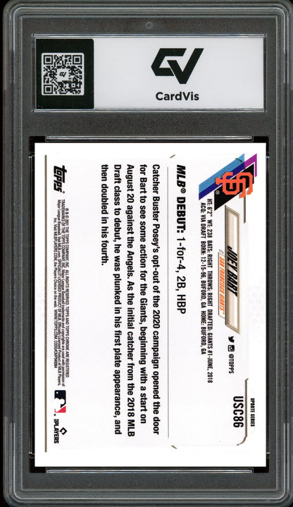 2020 Topps Chrome #USC88 Joey Bart Graded 10 Gem Mint - Back