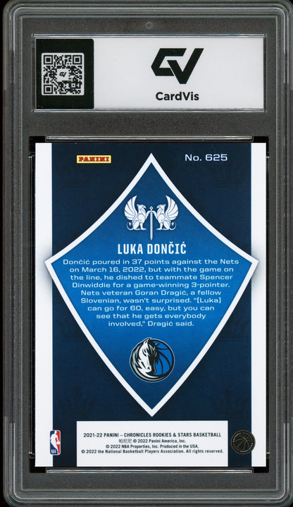 2021 Panini Chronicles #625 Luka Doncic Graded 10 Gem Mint - Back