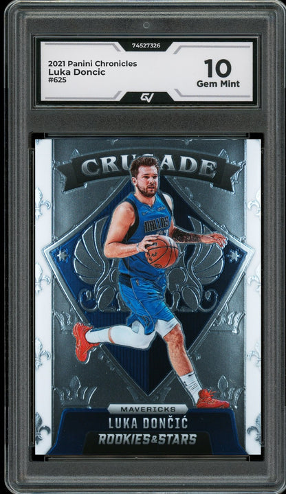 2021 Panini Chronicles #625 Luka Doncic Graded 10 Gem Mint - Front