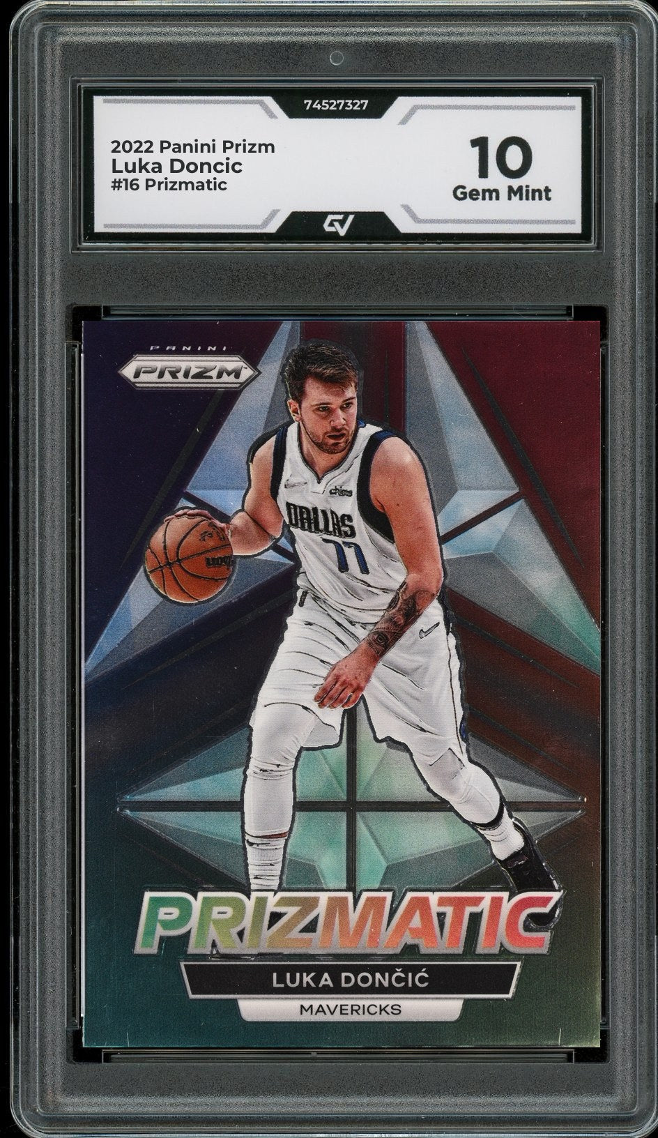2022 Panini Prizm #16 Luka Doncic Prizmatic Graded 10 Gem Mint - Front