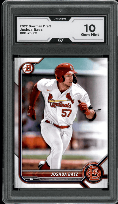2022 Bowman Draft #BD-76 Joshua Baez Rookie Card RC Graded 10 Gem Mint