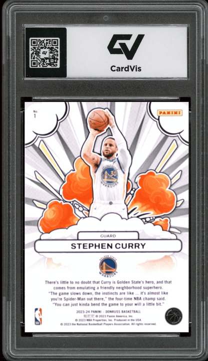 2023 Panini Donruss Bomb Squad #1 Stephen Curry Graded 10 Gem Mint - Back