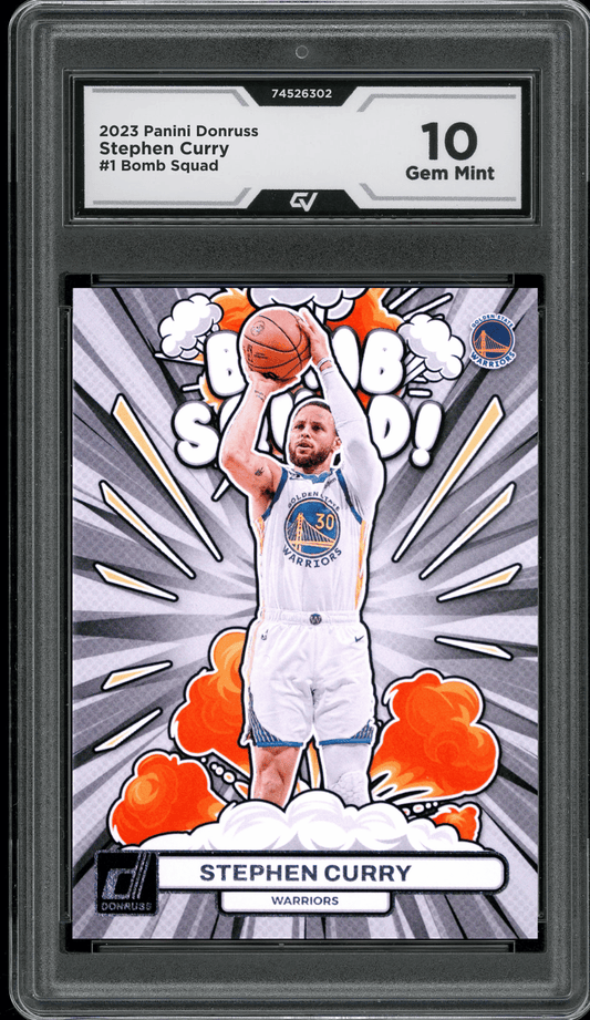 2023 Panini Donruss Bomb Squad #1 Stephen Curry Graded 10 Gem Mint - Front