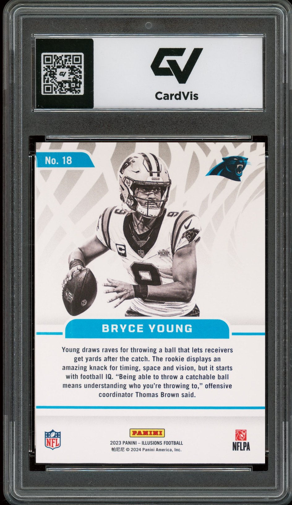 2023 Panini Illusions #18 Bryce Young Amazing Rookie Card RC Graded 10 Gem Mint - Back