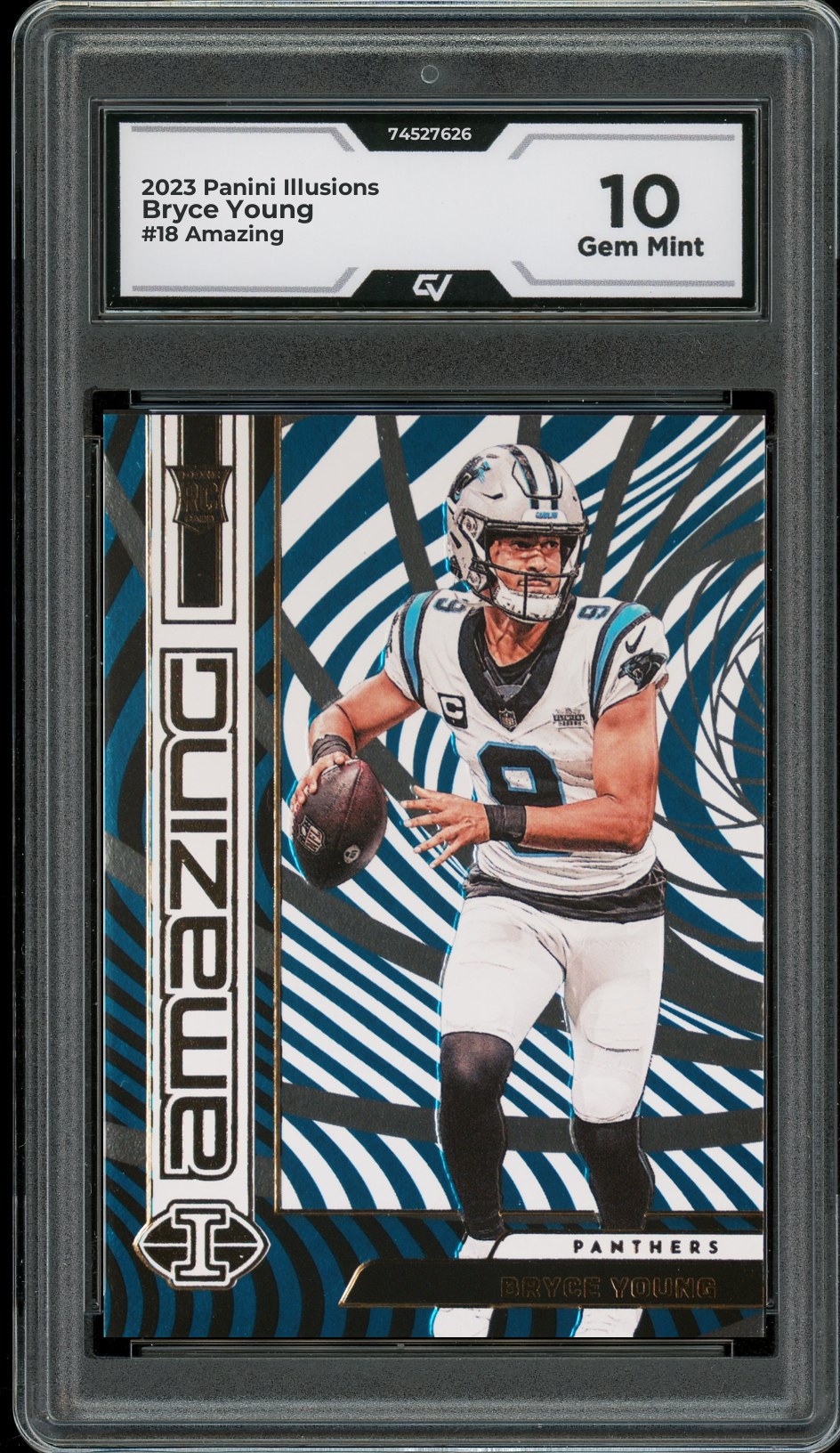 2023 Panini Illusions #18 Bryce Young Amazing Rookie Card RC Graded 10 Gem Mint - Front