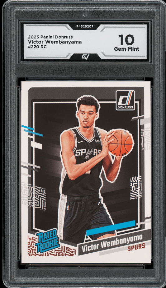2023 Panini Donruss #220 Victor Wembanyama Graded 10 Gem Mint - Front