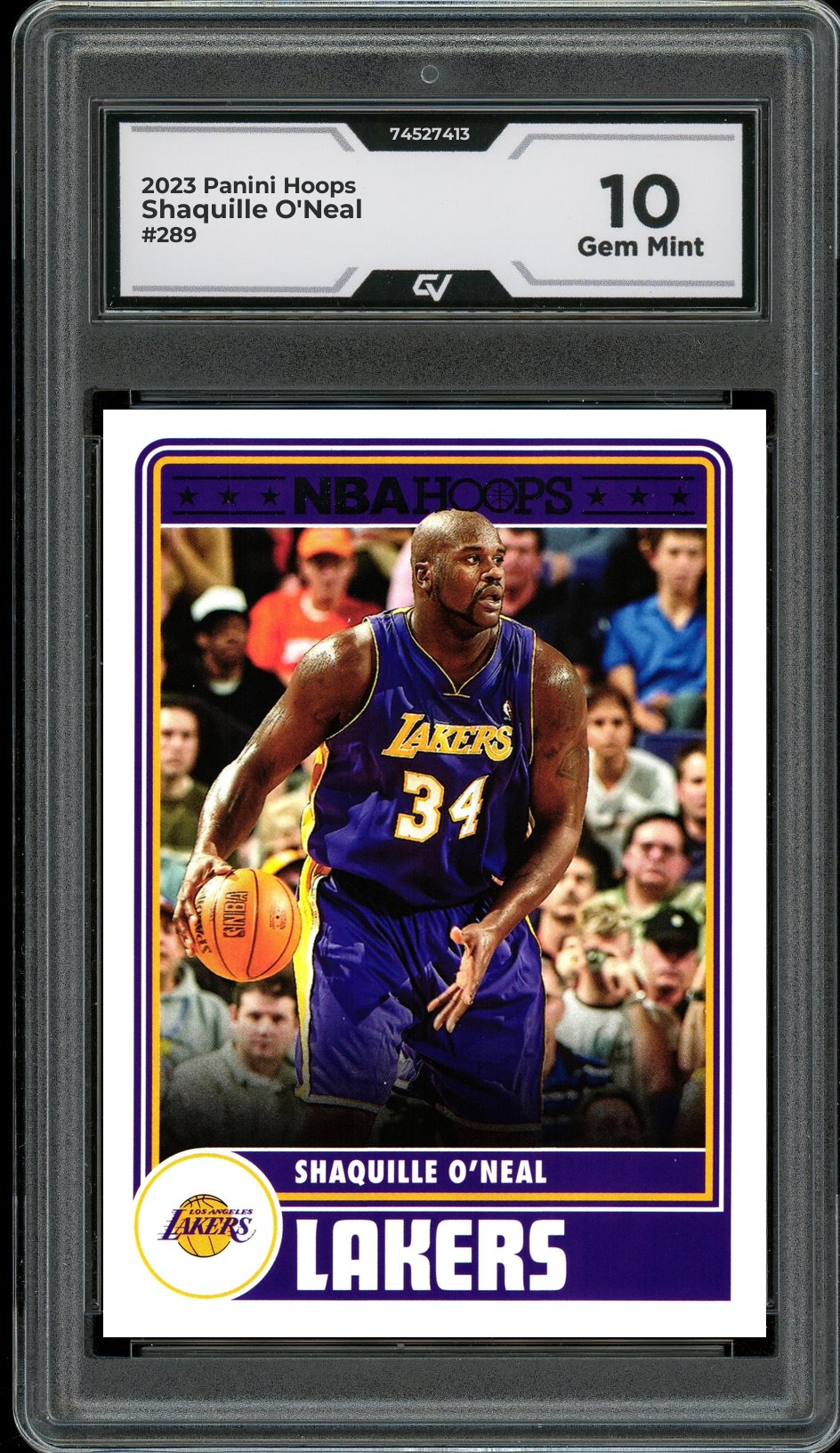 2023 Panini Hoops #289 Shaquille O'Neal Graded 10 Gem Mint - Front
