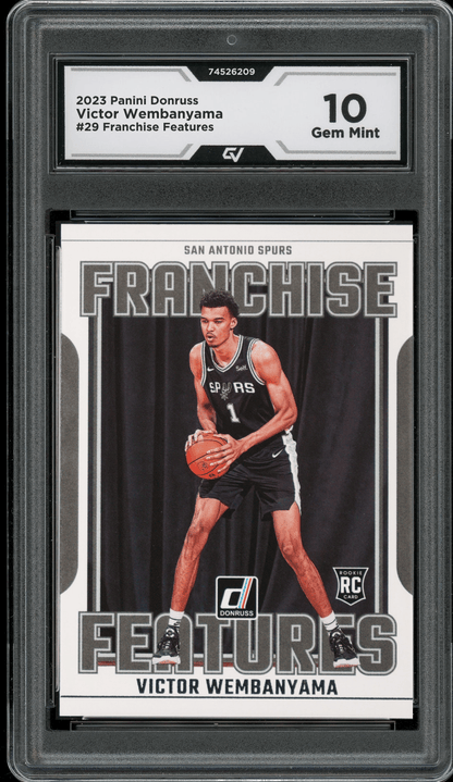 2023 Panini Donruss Franchise Features #29 Victor Wembanyama Graded 10 Gem Mint - Front
