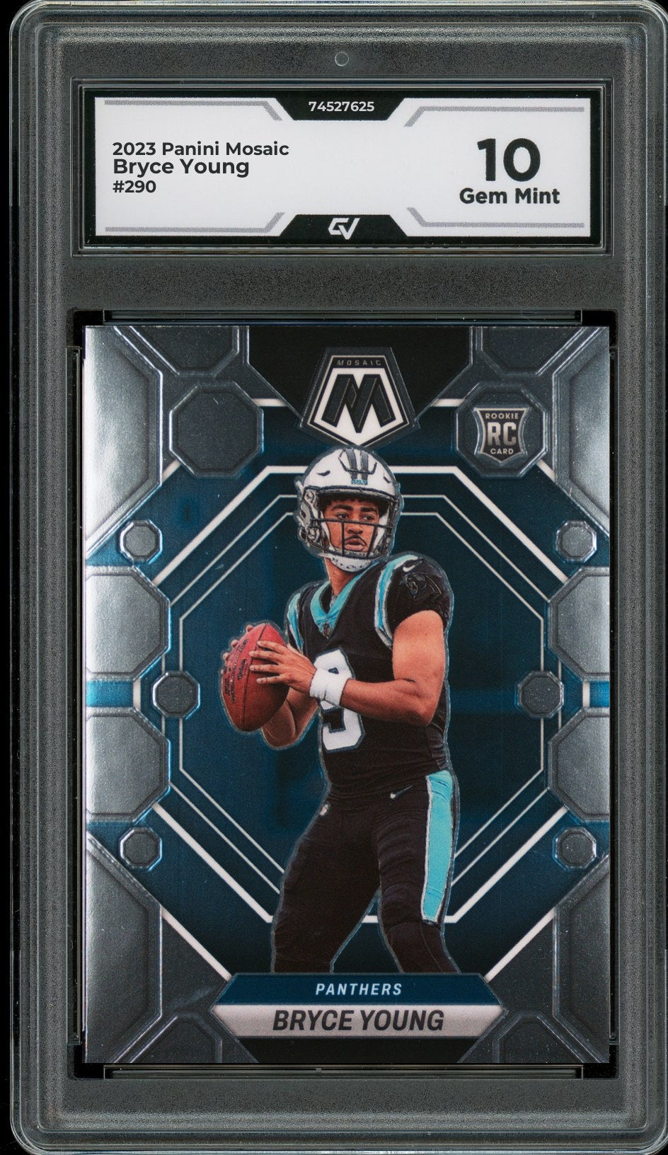 2023 Panini Mosaic #290 Bryce Young Rookie Card RC Graded 10 Gem Mint - Front